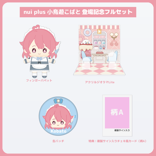 小鳥遊こばと フルセット 複製サイン入りチェキ風カード（柄A）付き
